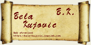 Bela Kujović vizit kartica